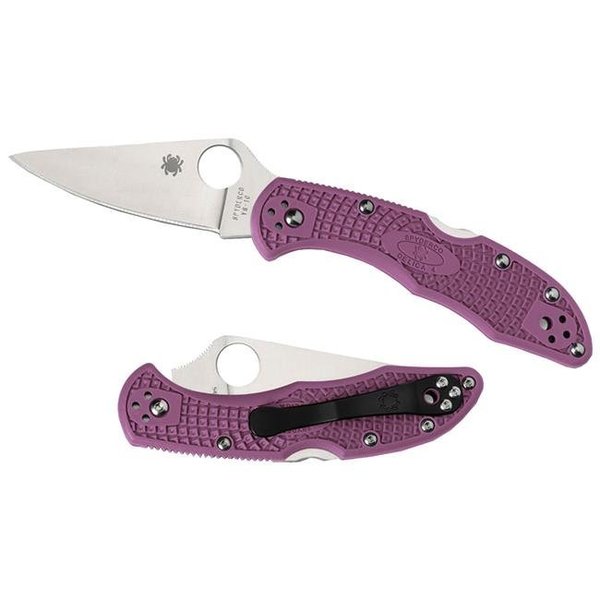 Spyderco Spyderco 003082 Delica Knife Lightweight Purple FRN 3082